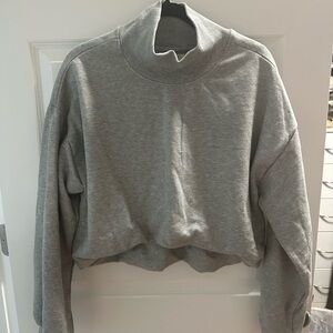 Anthropologie Cropped Grey Sweatshirt